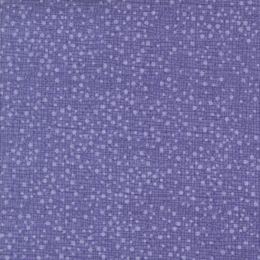 Dotty Thatched Periwinkle quilting cotton by Robin Pickens for Moda Fabrics — close-up showing the dreamy periwinkle-blue ground with scattered tonal dots and crosshatch texture detail. 100% cotton. Available at IraRobi Quilts.