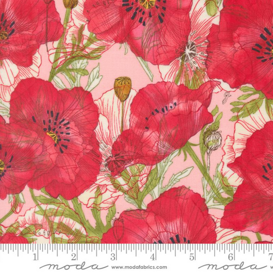 Superbloom Poppy by Robin Pickens – fabric – colorful textile design