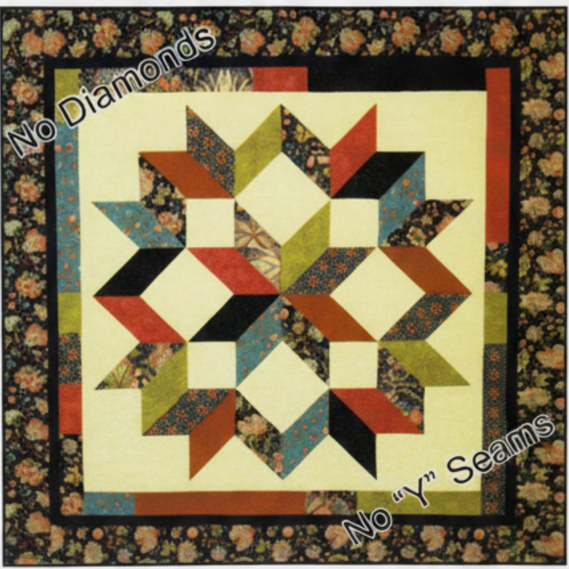 Quilt pattern cover for 'Carpenters Star ~ Bali Sky' with star design and Calico Carriage branding.
