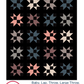 Quilt pattern with star designs on a black background, featuring the brand 'Busy Hands Quilts'.