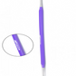 Stitchy Stick sewing tool with purple handle and metal stiletto tip for precision sewing.