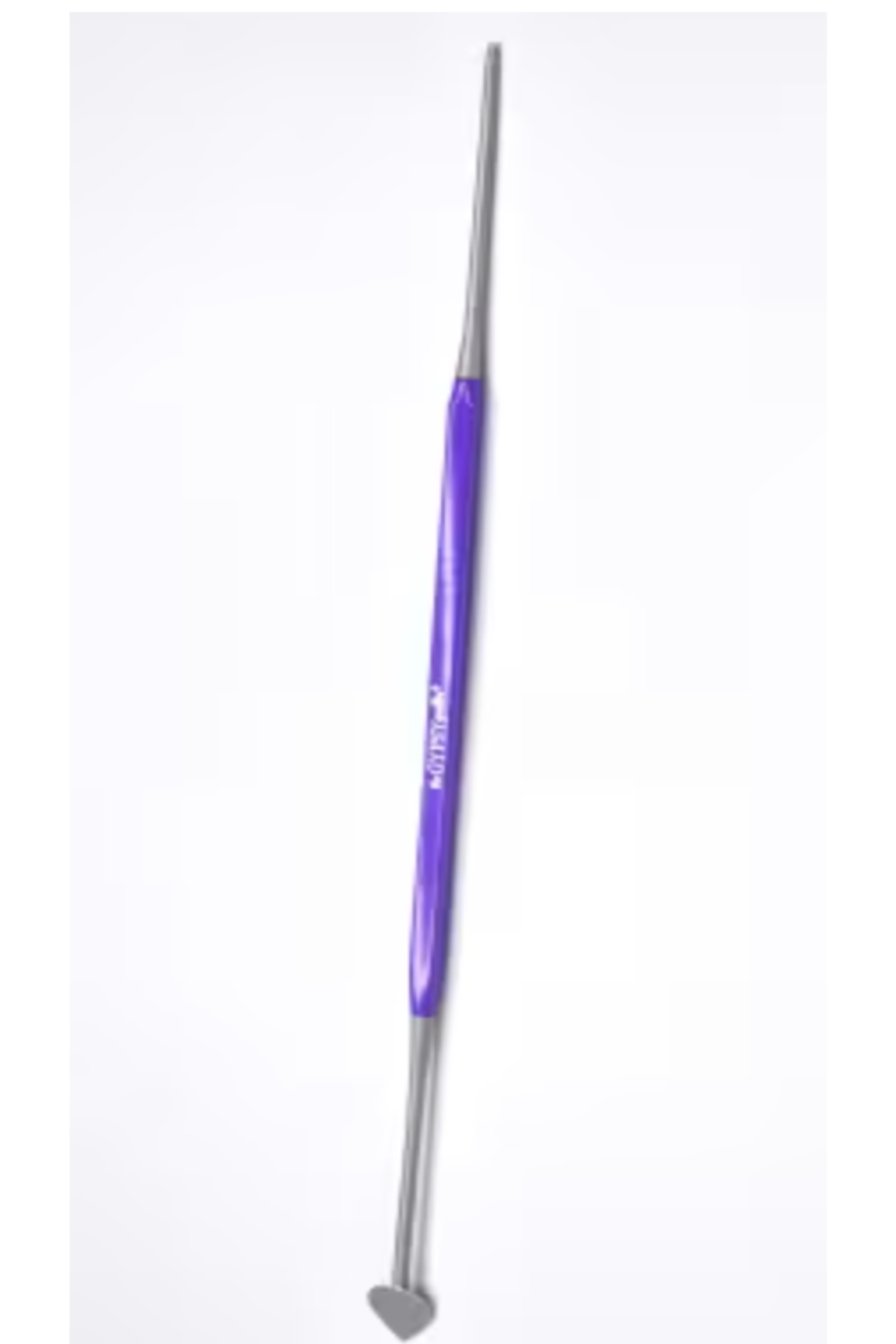 Stitchy Stick multi-purpose sewing tool with tapered finger and blunt ball tip ends.