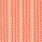 Dandi Duo Peach fabric by Robin Pickens for Moda Fabrics, with vertical coral stitched-X rows and tiny white starbursts on a peach background.