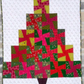 Holiday quilt block made with Quick Straight ruler – geometric Christmas tree quilt pattern
