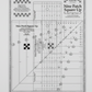 Nine patch square up quilt ruler on a white background