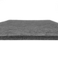 Close-up view of thick gray wool pressing mat material and texture