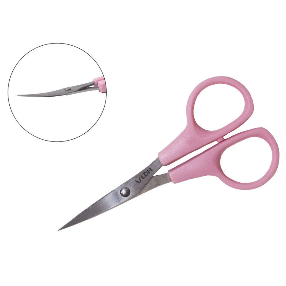 Curved Blade Embroidery Scissors Pink by LDH Scissors