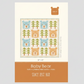 Baby Bear quilt pattern cover with blue and orange bear blocks and pine trees by Stacy Iest Hsu