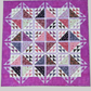 Handmade Emilia quilt in floral and geometric design, large size 76 by 76 inches.