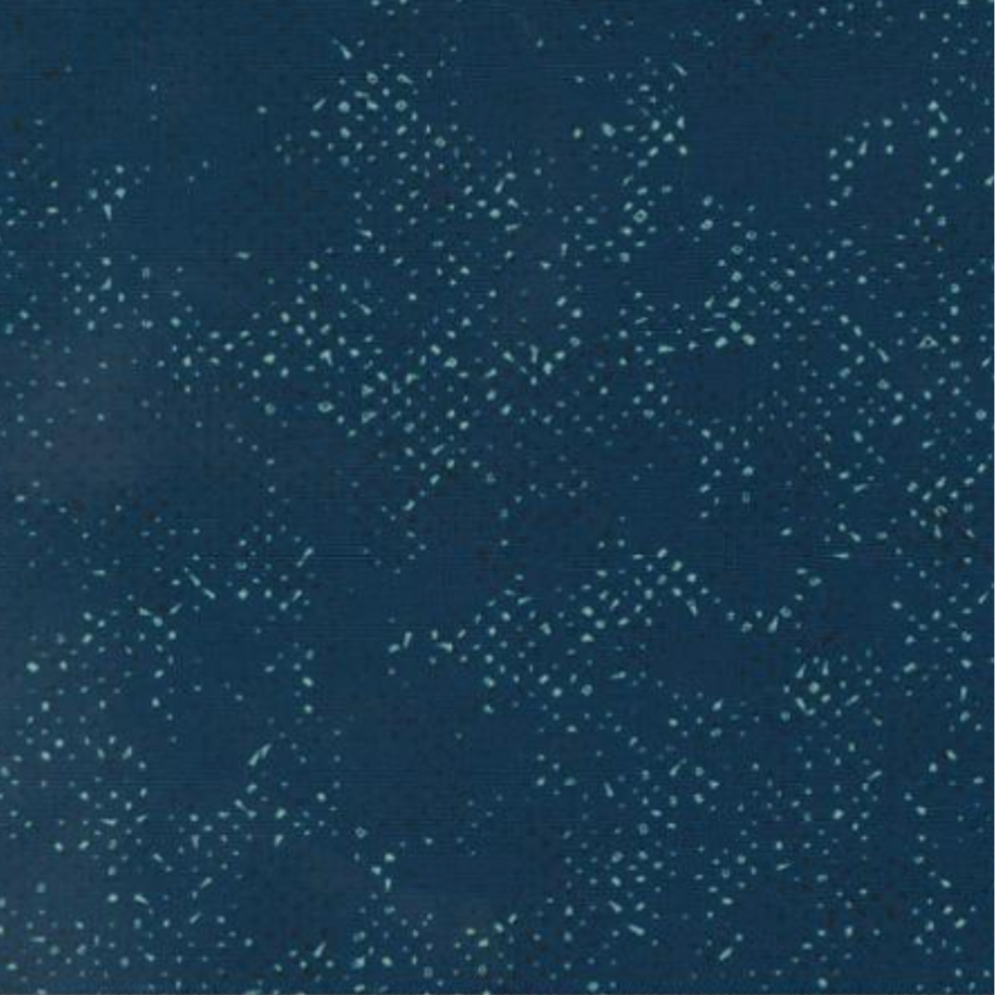 Spotted Mood Dark Blue fabric by Zen Chic for Moda Fabrics — deep teal-navy ground with scattered light dot texture, 100% cotton quilting blender. Available at IraRobi Quilts.