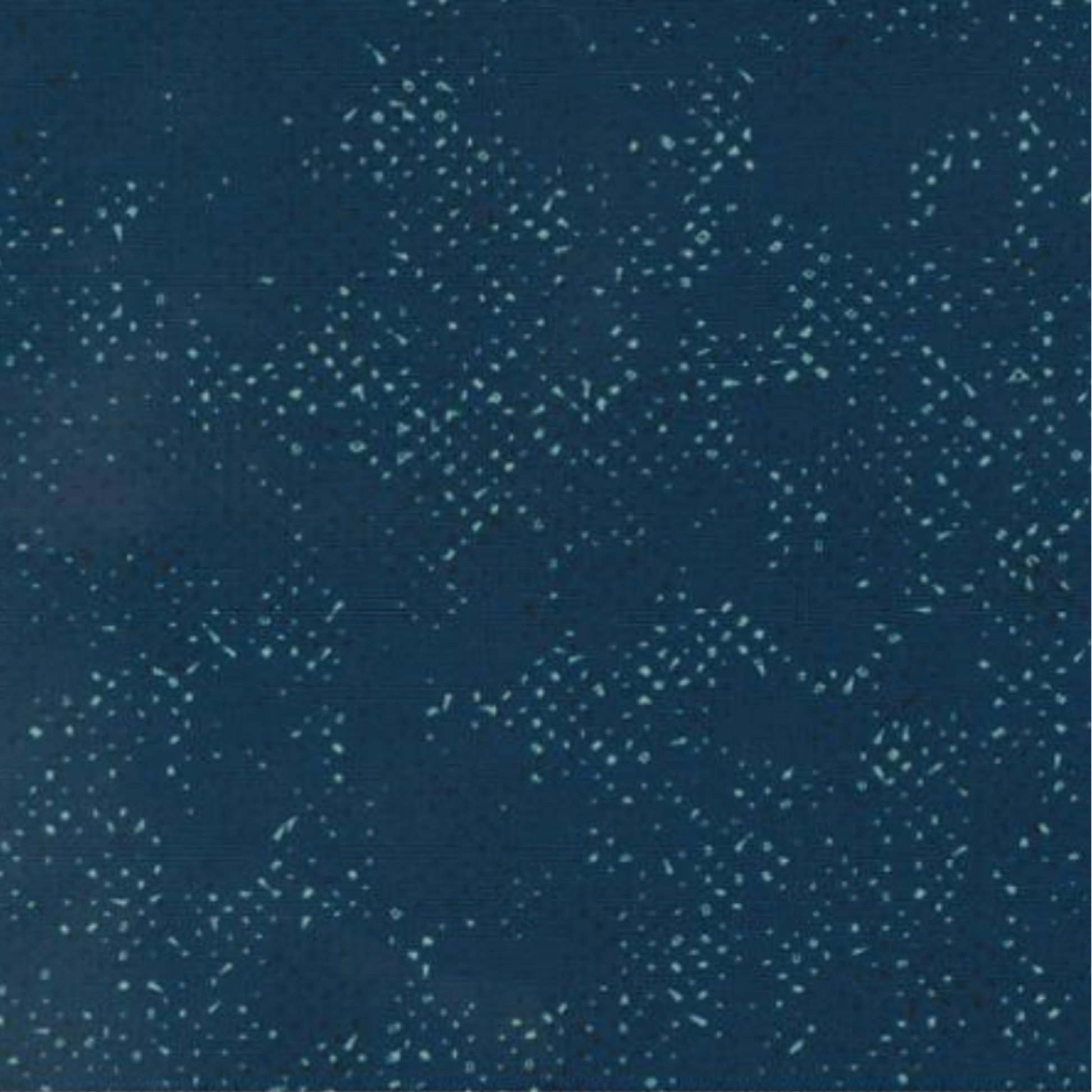 Spotted Mood Dark Blue fabric by Zen Chic for Moda Fabrics — deep teal-navy ground with scattered light dot texture, 100% cotton quilting blender. Available at IraRobi Quilts.
