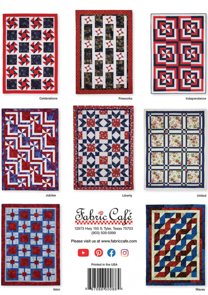 Make it Patriotic With 3-Yard Quilts – book – colorful textile design