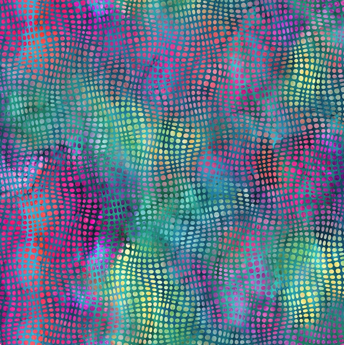 mpressions by Jason Yenter, Teal Dots – fabric – colorful textile design