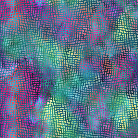mpressions by Jason Yenter, Teal Dots – fabric – colorful textile design