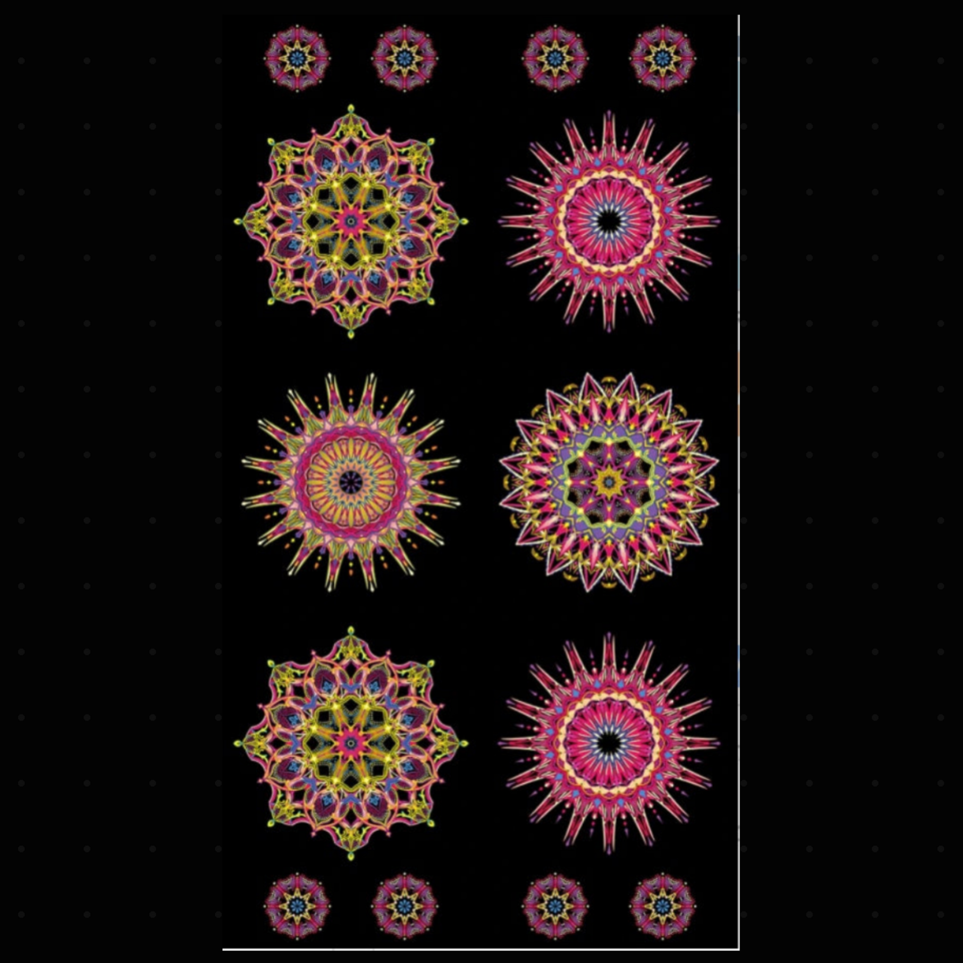 Needle Stars - Red/Multi Quilt Panel - 24" – fabric panel – fabric panel included