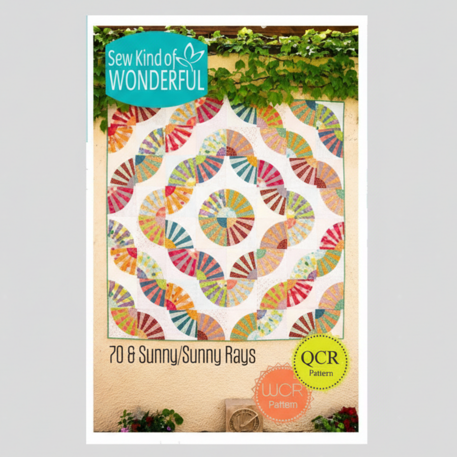 Sew Kind of Wonderful quilt pattern cover with colorful design and brand name.