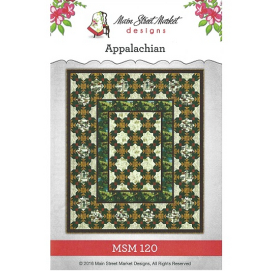 Quilt pattern packaging for 'Appalachian' by Main Street Market Designs on a white background.