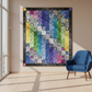 Aurora Nights 2 Quilt featuring Expressions Batiks Hand-Dyes Dark Purple fabric by Riley Blake Designs – Aurora Nights 2 pattern and fabric available at IraRobi Quilts