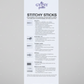 Back of Stitchy Sticks packaging showing tool descriptions and usage instructions.