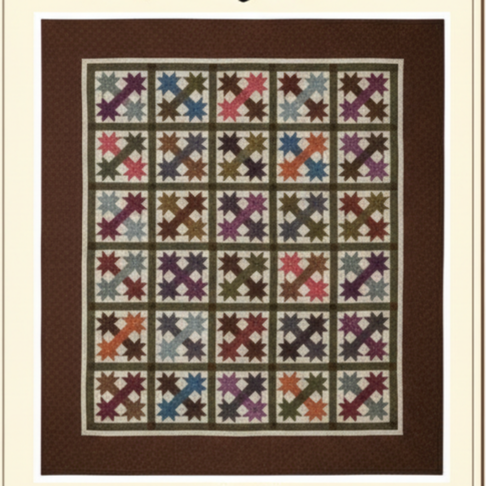 Quilt pattern card with a colorful quilt design and 'Yellow Creek Quilt Designs' branding.