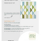 Cosmo quilt pattern packaging with geometric quilt design and Zen Chic branding.