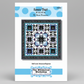 Quilt pattern packaging with a star-shaped quilt design on a white background
