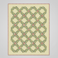 Quilt with geometric pattern on a beige background