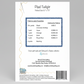 Fabric requirement label for a quilt project with Plaid Twilight design.