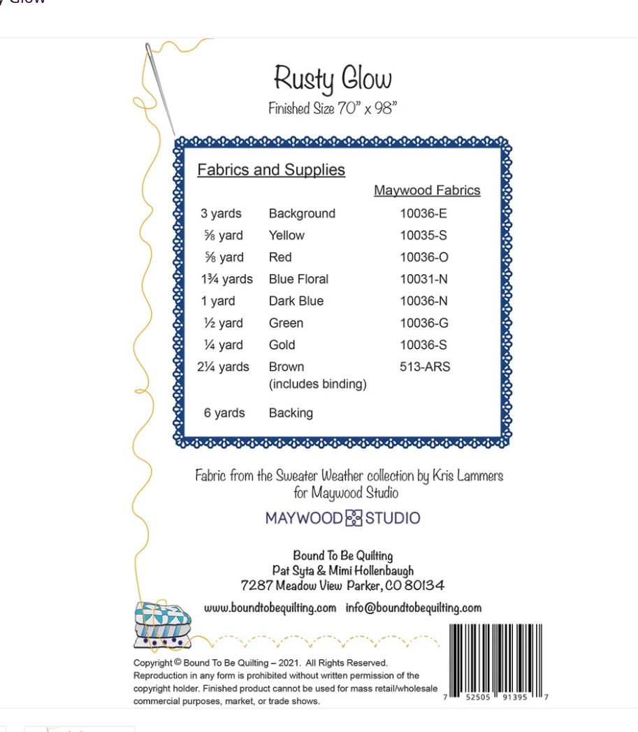 Rusty Glow Quilter Patter
