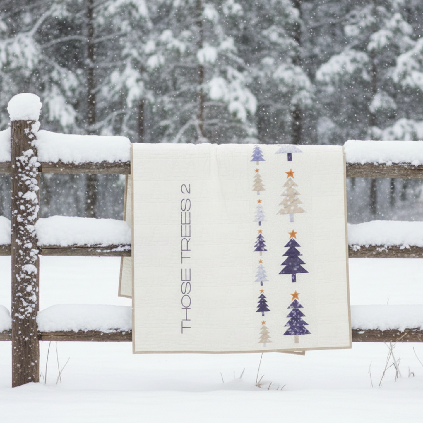 Decorative wall art with tree patterns and 'Zen Chic' branding on a white background.