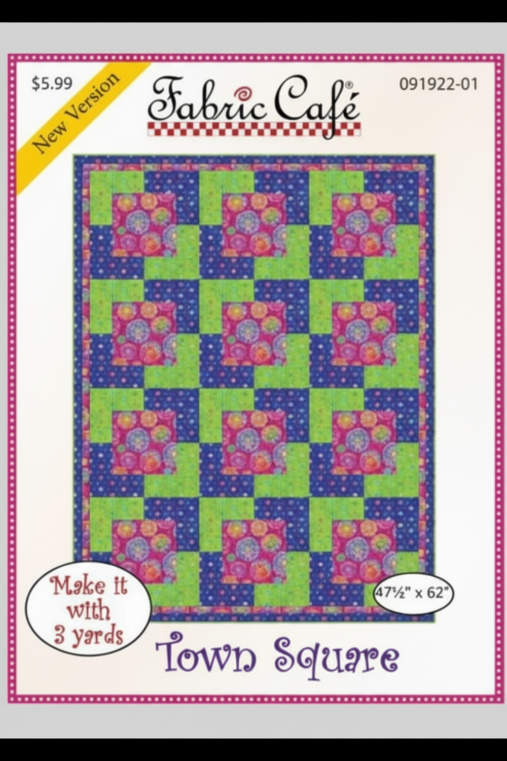 Town Square 3 Yard Lap Quilt Pattern