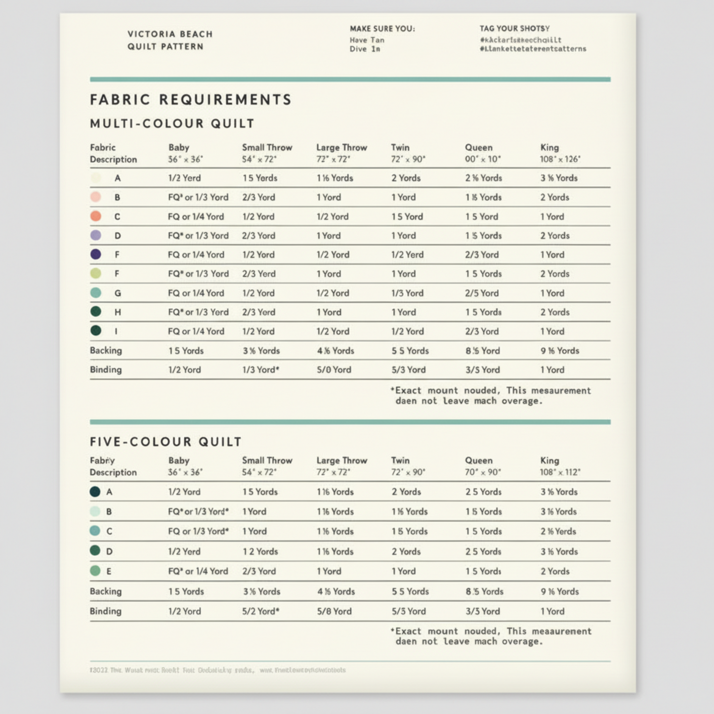 Victoria Beach Quilt Pattern