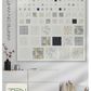 Decorative wall art with geometric pattern on a white wall, featuring the brand 'Zen Chic'.