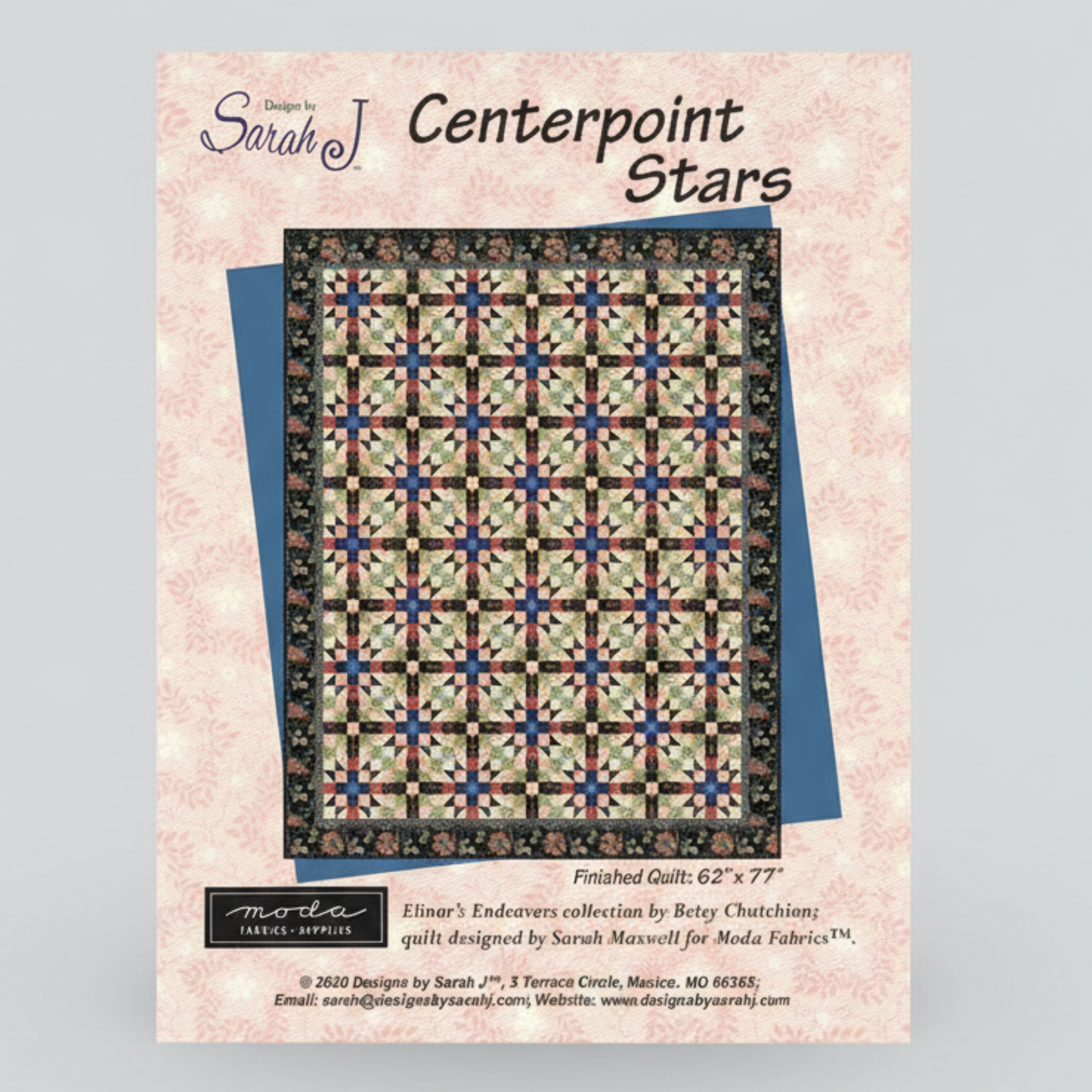 Centerpoint Stars – quilt pattern – colorful textile design