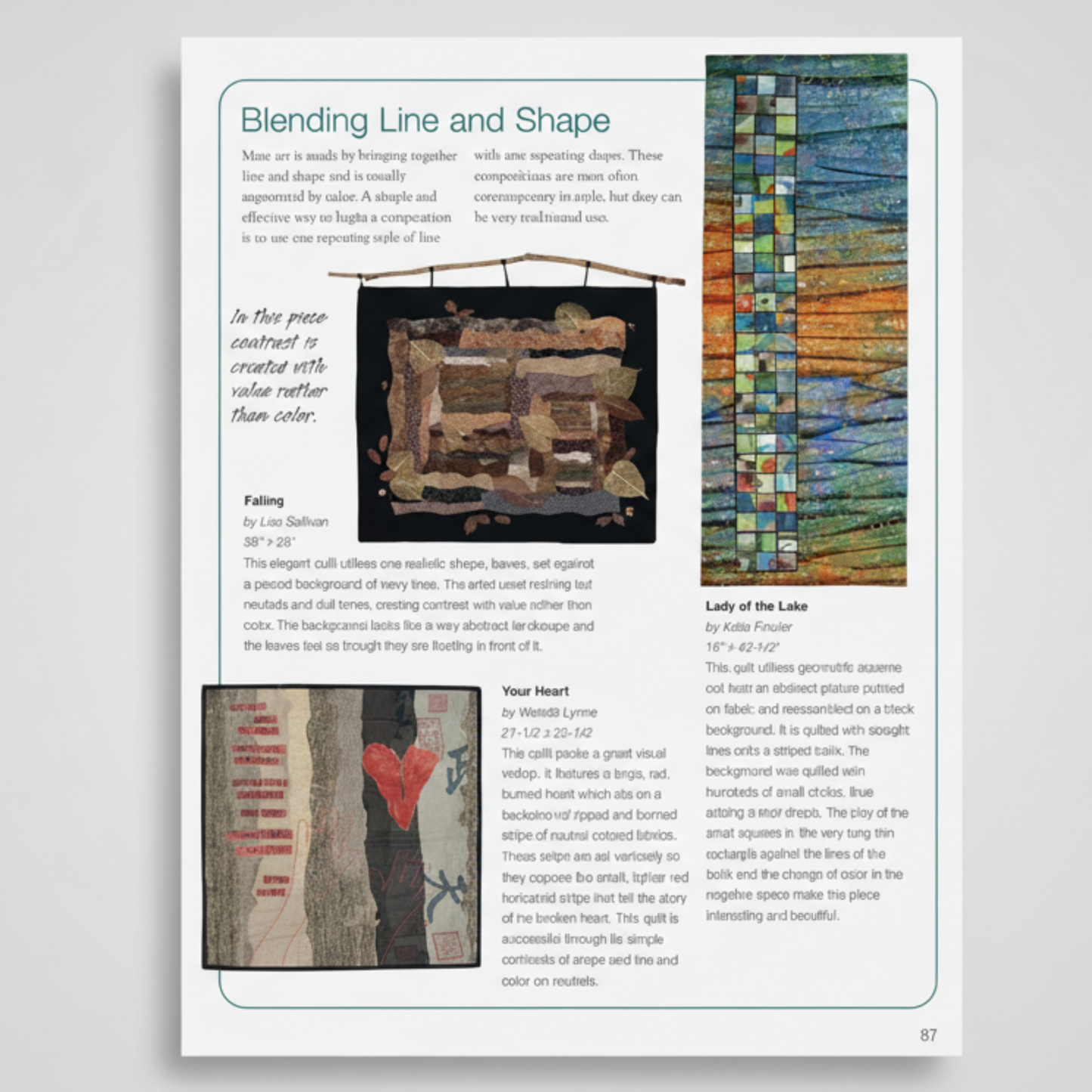 Tetradic color scheme quilt design example