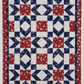 Red white and blue star block quilt pattern from Make It Patriotic with 3-Yard Quilts