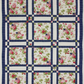 Patriotic floral quilt pattern with red white and blue accents from Make It Patriotic with 3-Yard Quilts