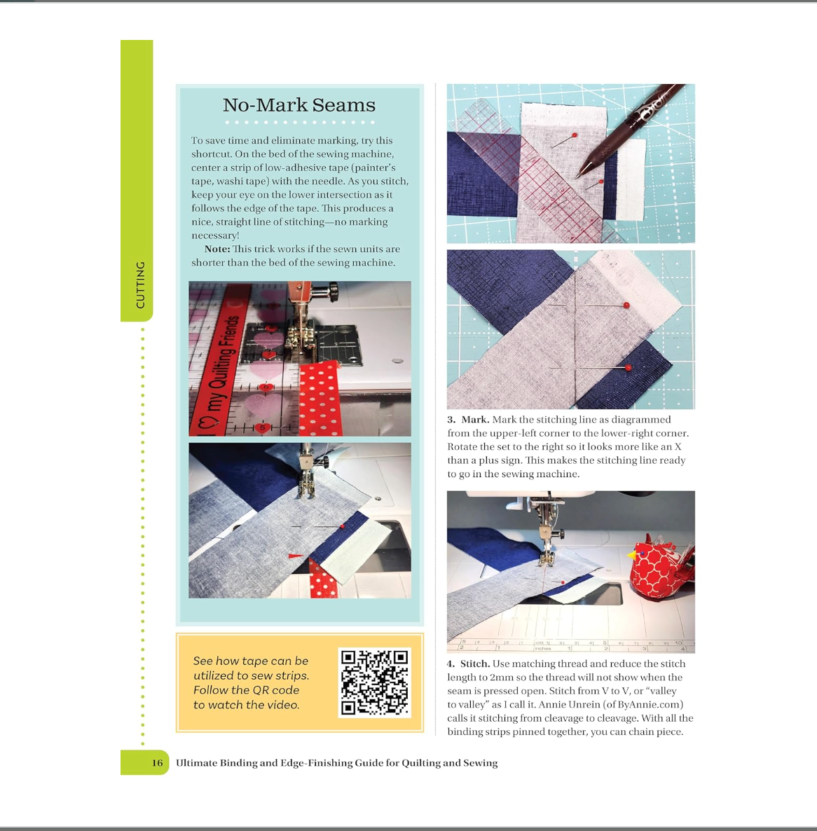 Back cover of Ultimate Binding and Edge-Finishing Guide for Quilting and Sewing book