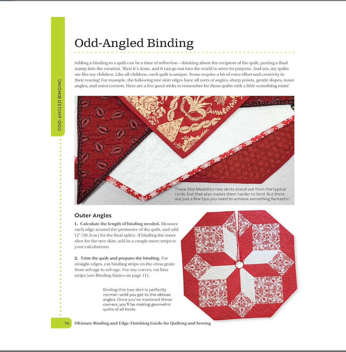 Odd-angled quilt binding techniques for non-square quilts