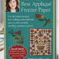 Kim Diehl's Best Applique Freezer Paper packaging with a woman's face and quilt design on a teal background.