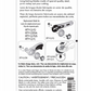 Back of a packaging for replacement blades with text and illustrations on a white background