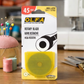 OLFA 45mm rotary cutter replacement blades packaging in sewing room with thread spools and pincushion