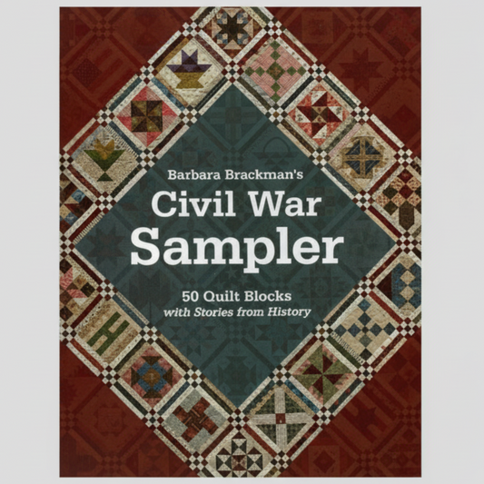 Civil War Sampler quilt book cover – Barbara Brackman historical quilt blocks and reproduction fabric design