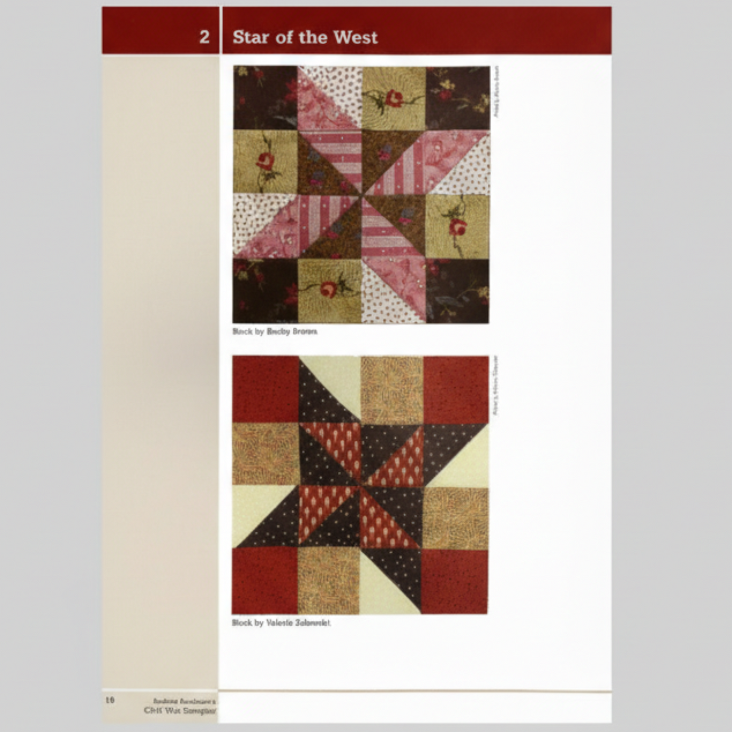 Quilt block Star of the West – Civil War Sampler pieced block in reproduction fabrics