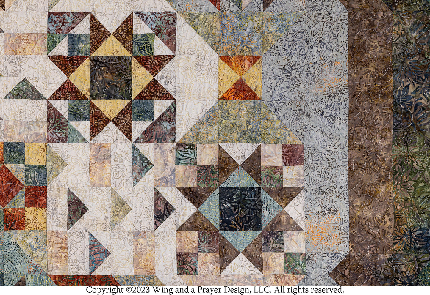 Windsong BOM 2024 – block of the month – colorful textile design