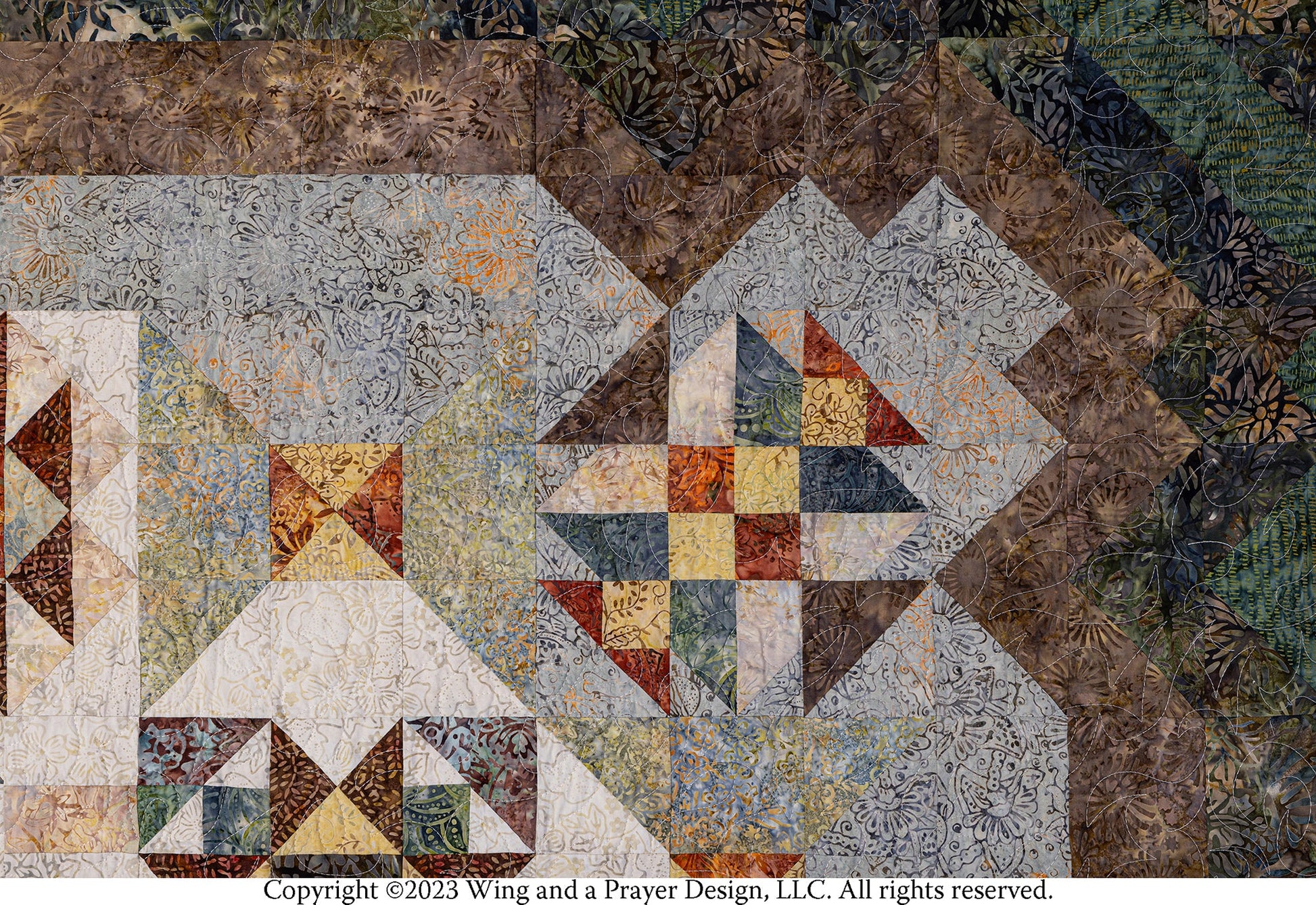 Windsong BOM 2024 – block of the month – colorful textile design