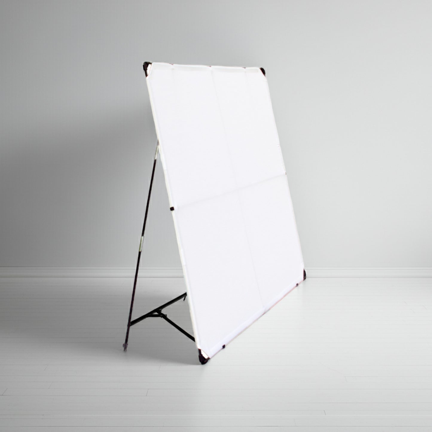 72 inch white flannel quilting design wall assembled on stand