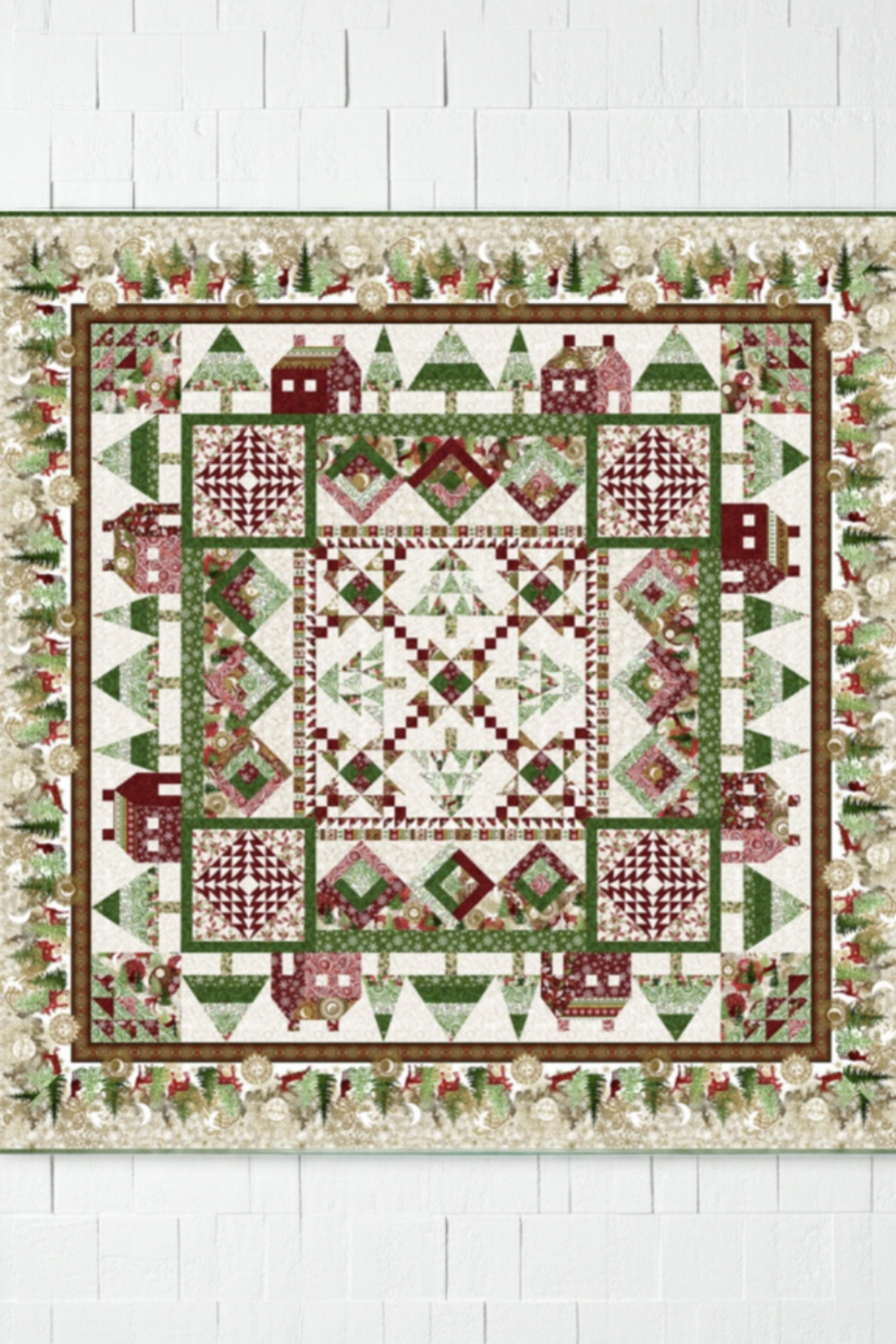 Winter Solstice II Magic Winter Sampler Quilt Kit – quilt kit – colorful textile design