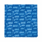 On the Go Automobiles Blue quilting cotton by Jason Yenter for In The Beginning Fabrics — close-up flat lay with ruler showing scale of tone-on-tone sedan, van, and SUV silhouettes with traffic lights and crosswalk stripes on a deep cobalt-blue ground, 100% cotton, 43–44" wide.