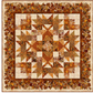 Prism II Rust Floral Vines 3 Yard Cut quilting cotton by Jason Yenter for In The Beginning Fabrics — shown in an autumn medallion quilt featuring the Rust Floral Vines fabric in the star point and block pieces alongside coordinating rust, brown, and cream fabrics, with a rich falling autumn leaves border. Quilts shown for inspiration feature the Falling Leaves Quilt Pattern — available at IraRobi Quilts.